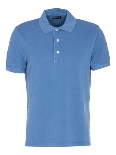 TOM FORD short-sleeve polo shirt Blue JPS011JMT013