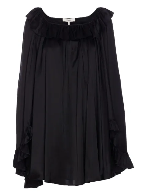 Chloé ruffled long-sleeves dress Black CH25ARO12132