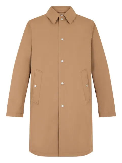 FURSAC button-fastening welt-pocket coat Neutrals FHPOU00112