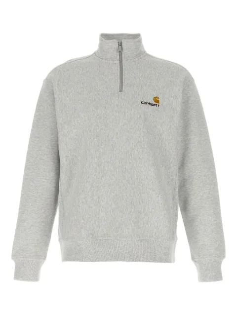 Carhartt WIP American Scrip half-zip embroidered-logo sweatshirt Grey I027014482XX