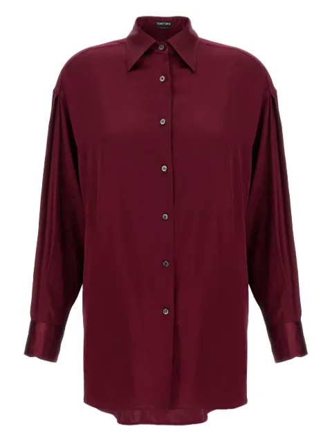TOM FORD button-cuffed shirt Red CA3211FAX881GV481