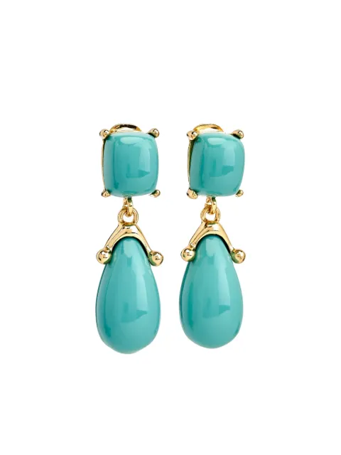 Kenneth Jay Lane square-top drop earrings Blue 2733ETT
