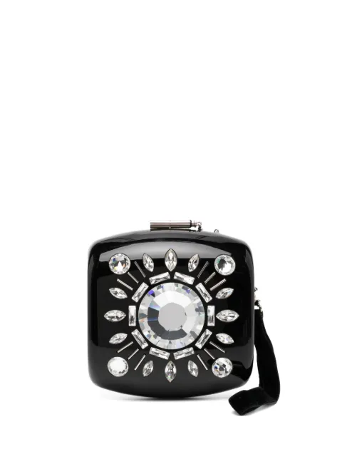 CHANEL Pre-Owned Minaudière jewel clutch resin bag Black CSAH8724