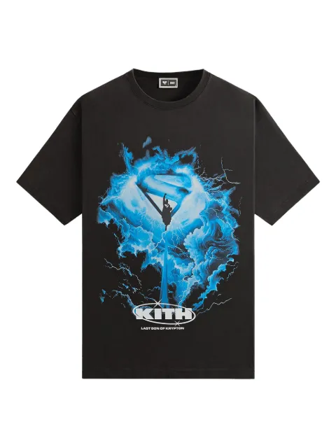 KITH Superman Lightning Vintage T-shirt Black KHM033851001