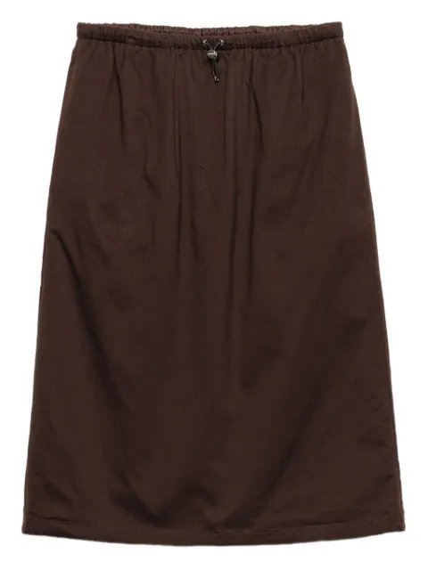 Prada cotton jersey skirt Brown 131109SOOO17XE