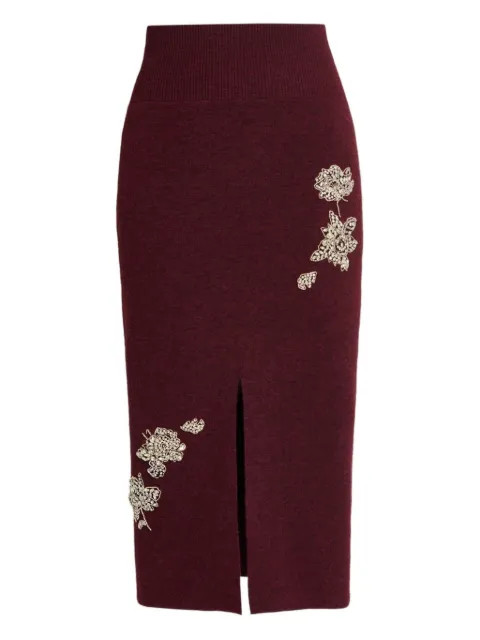 ERDEM embellished midi skirt Red PF25KS230015002