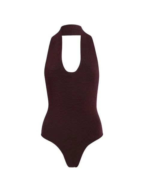 KHAITE halterneck bodysuit Red 9580429599