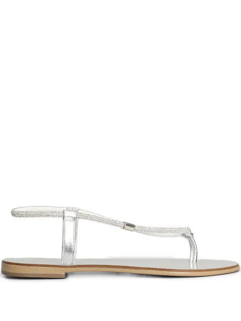 Nicolas Lainas crystal-embellished metallic sandals Silver 53TCM