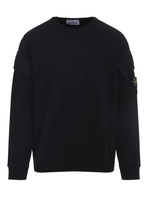 Stone Island pocket-detail crew neck sweatshirt Black K1S156100008S0044