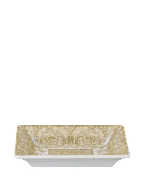 Versace Barocco-print square ashtray Neutrals 181426940378225815