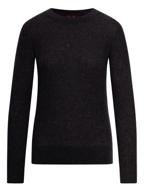Max Mara Marabu ribbed sequin-embellished sweater Black 2526366031600