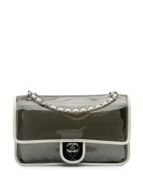 CHANEL Pre-Owned 2008-2009 Large PVC and Lambskin Naked Flap shoulder bag White T24L2CMUALZL8YV9