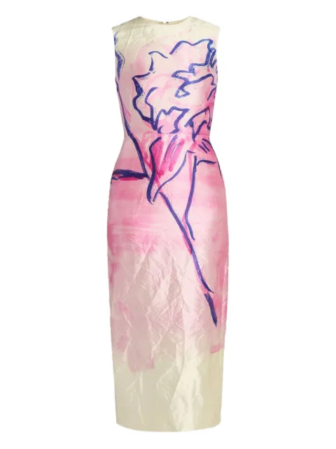 ERDEM floral-print sleeveless midi dress Pink PF25D900R50335008