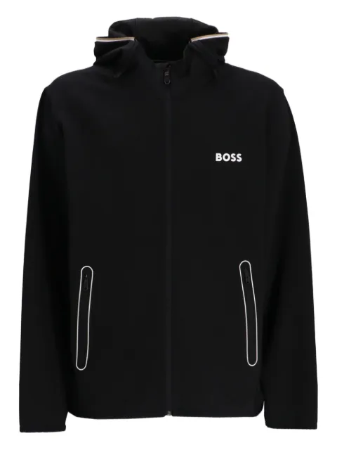BOSS hooded zip-up track jacket Black 50542948