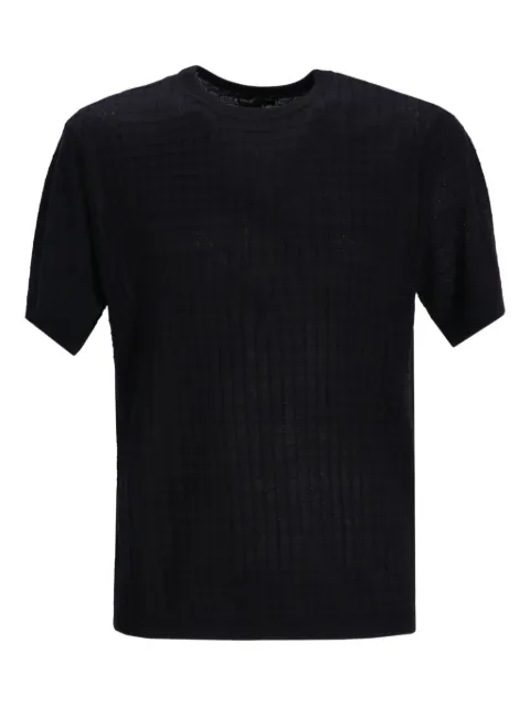 Emporio Armani fine-knit short-sleeve T-shirt Black EM003504AF14113