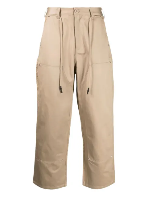 CLOT leopard-print pocket trousers Neutrals CLTT23F60012