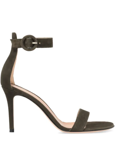 Gianvito Rossi ankle-strap suede sandals Green G6095385RICCAM