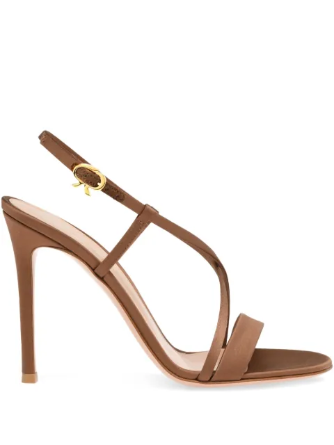 Gianvito Rossi slingback cross-strap sandals Brown G3262515RIC