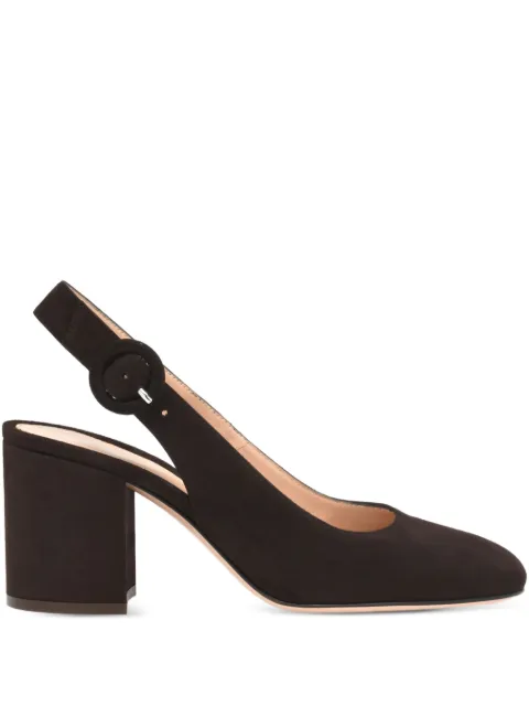 Gianvito Rossi slingback heeled pumps Brown G9550370RICCAM