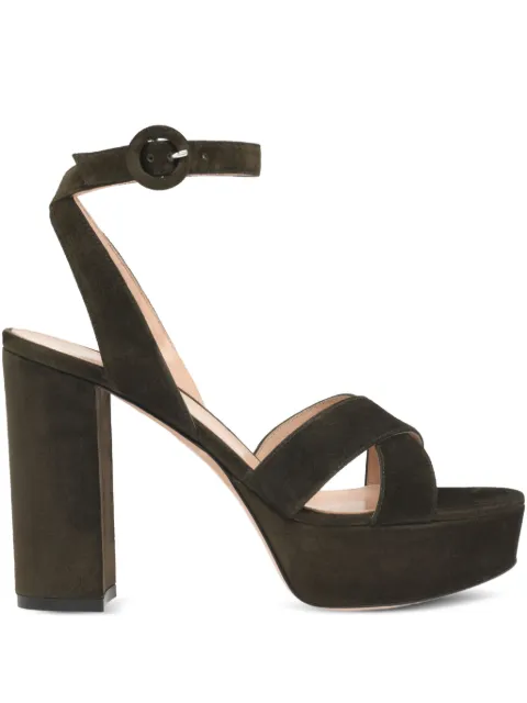Gianvito Rossi crossover platform sandals Green G3262170RICCAM