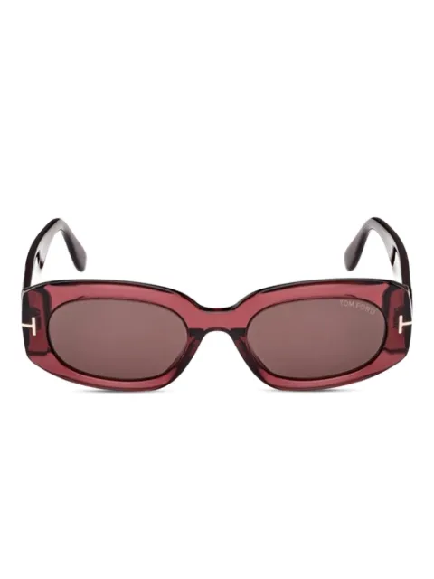 TOM FORD Eyewear Cielle oval-frame sunglasses Red FT1187