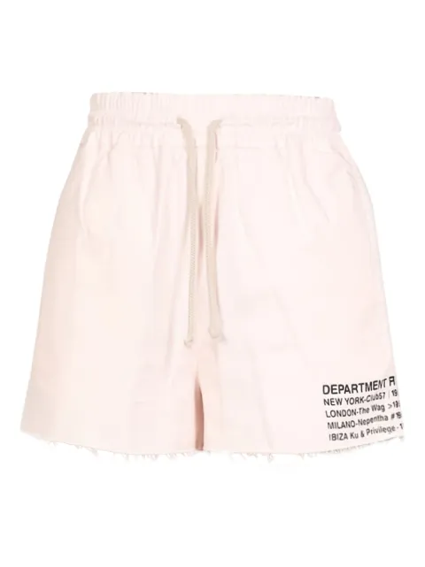 Department 5 drawstring frayed shorts Pink DB0071TS0008002P27524