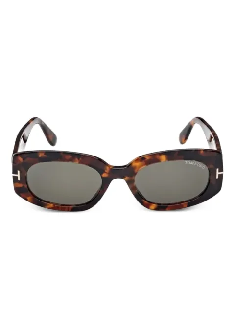 TOM FORD Eyewear Cielle oval-frame sunglasses Brown FT1187