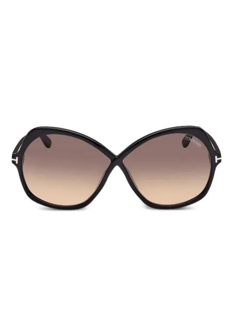 TOM FORD Eyewear Rosemin geometric frame sunglasses Black FT1013