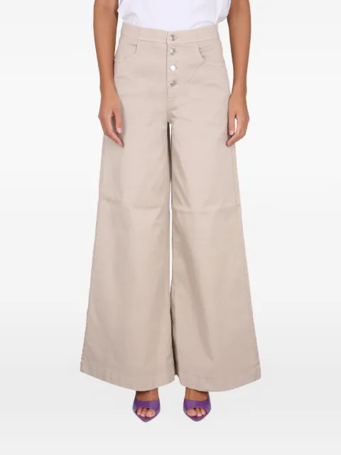 Department 5 Yoko buttoned wide trousers Neutrals DP0651TS0061066