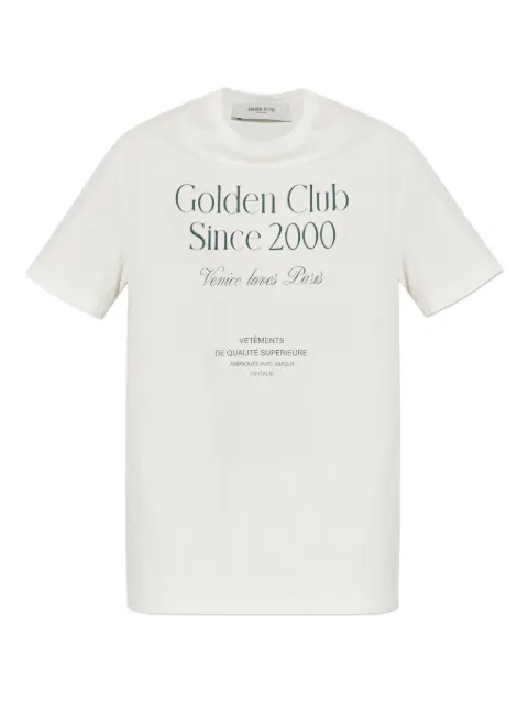 Golden Goose logo-print cotton T-shirt White GMP01220P002254