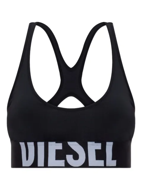 Diesel Allison-D-Pop logo-embellish sports bra Black A182770PLAR
