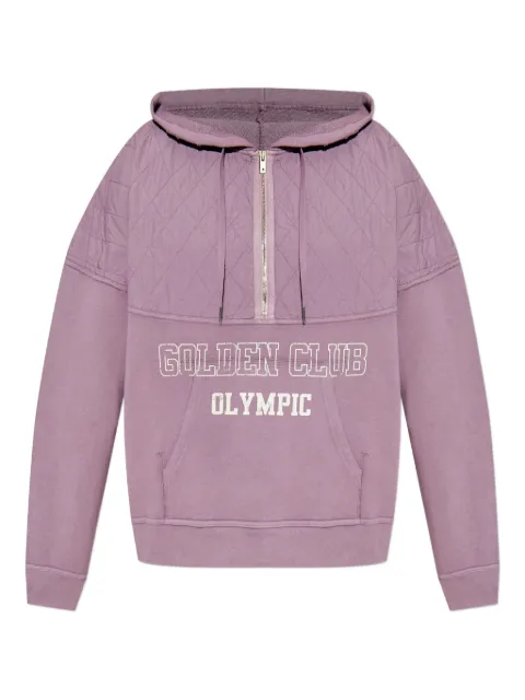 Golden Goose quilted-panel half-zip hoodie GUP02331P002134