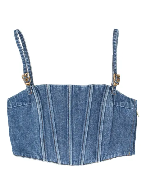 Cult Gaia Lauren denim tank top Blue TP3767DN2976