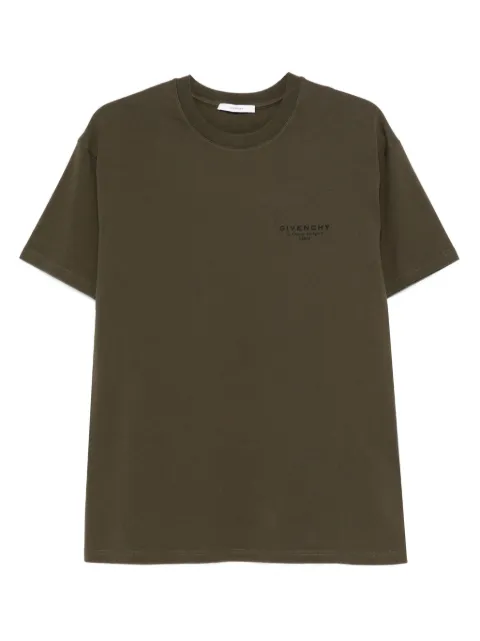 Givenchy logo-print cotton T-shirt Green BM71NK3YRV