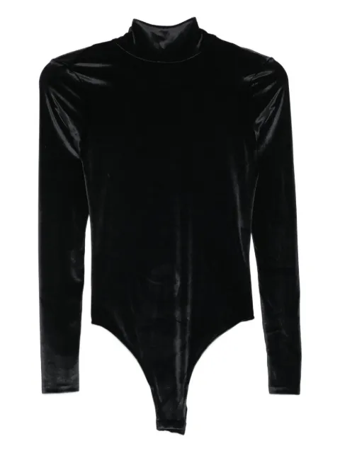 Mugler high-neck velvet bodysuit Black 25F3BO02806025