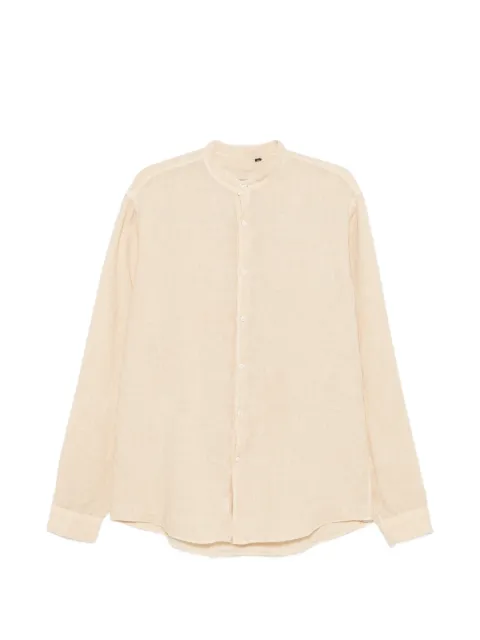 Costumein band-collar long-sleeve shirt Neutrals U78DOMENICOCORFU