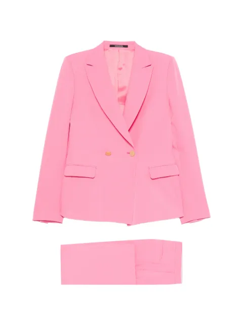 Tagliatore double-breasted peak-lapels suit Pink ALBAR1BADI1001U23E068