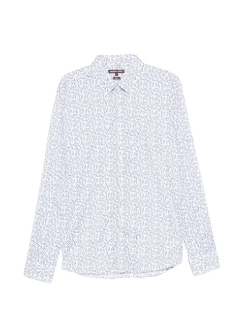 Michael Kors leaf-print shirt White CS3402E8N9