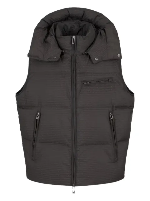 Emporio Armani hooded quilted gilet Black 6D1B661NNXZ05A6