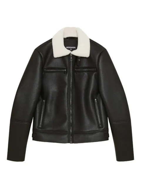Patrizia Pepe shearling-collar jacket Black 5O0025E060J4E0
