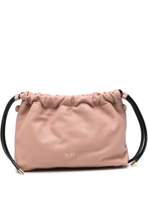 Nº21 Eva ruched leather shoulder bag Pink 23EBP0901NP01