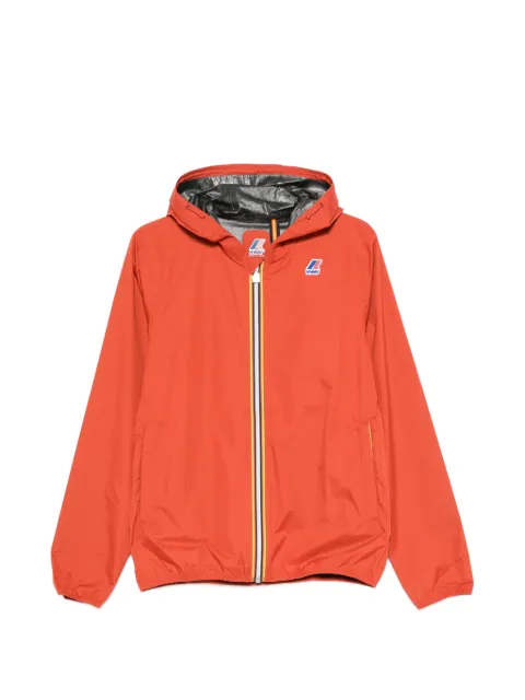 K-Way logo-patch hooded jacket Orange K007LI0