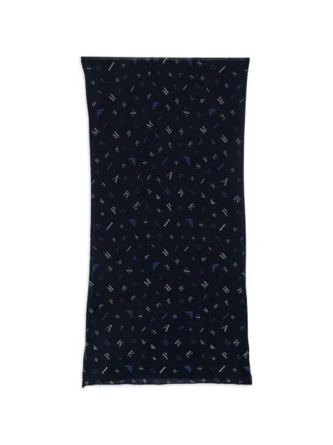 Emporio Armani logo-print scarf Blue 6306270W0440