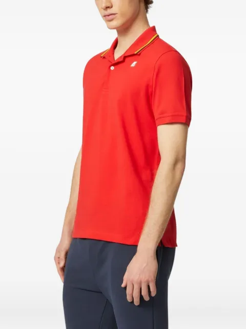 K-Way tipped-collar polo shirt Red K7121JWJUD