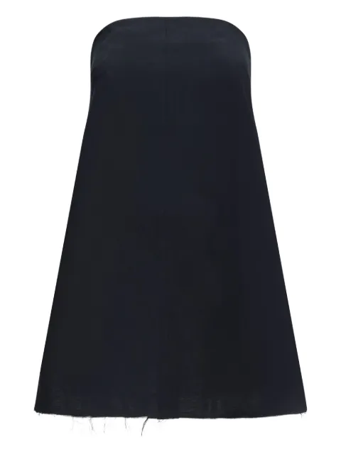 Di Stavnitser Chiarra strapless frayed-hem top Black T24S25