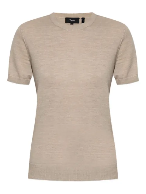 Theory short-sleeve wool T-shirt Neutrals O0711710C7D