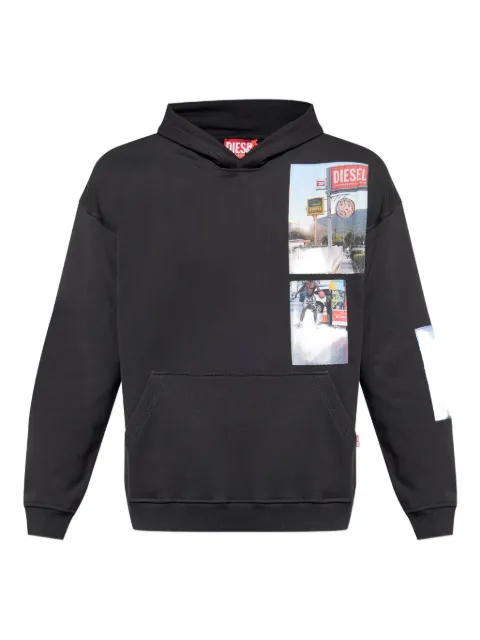 Diesel S-Boxt-Hood-T6 photographic-print hooded sweatshirt Black A19642BMBJ