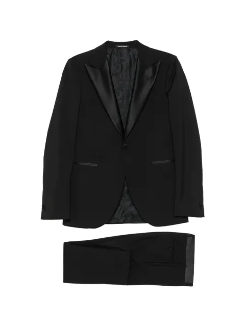 Emporio Armani satin-trim peak-lapel suit Black D41VWED1614