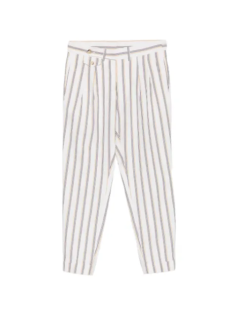Manuel Ritz vertical-stripe pleated trousers White 3432P1668233313