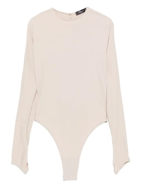 Mugler long-sleeve thumb-holes bodysuit Neutrals 25F3BO0218842